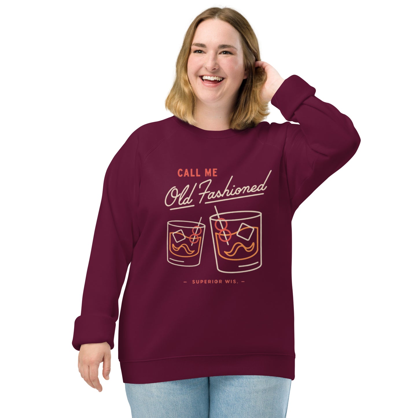 Old Fashioned organic raglan sweatshirt