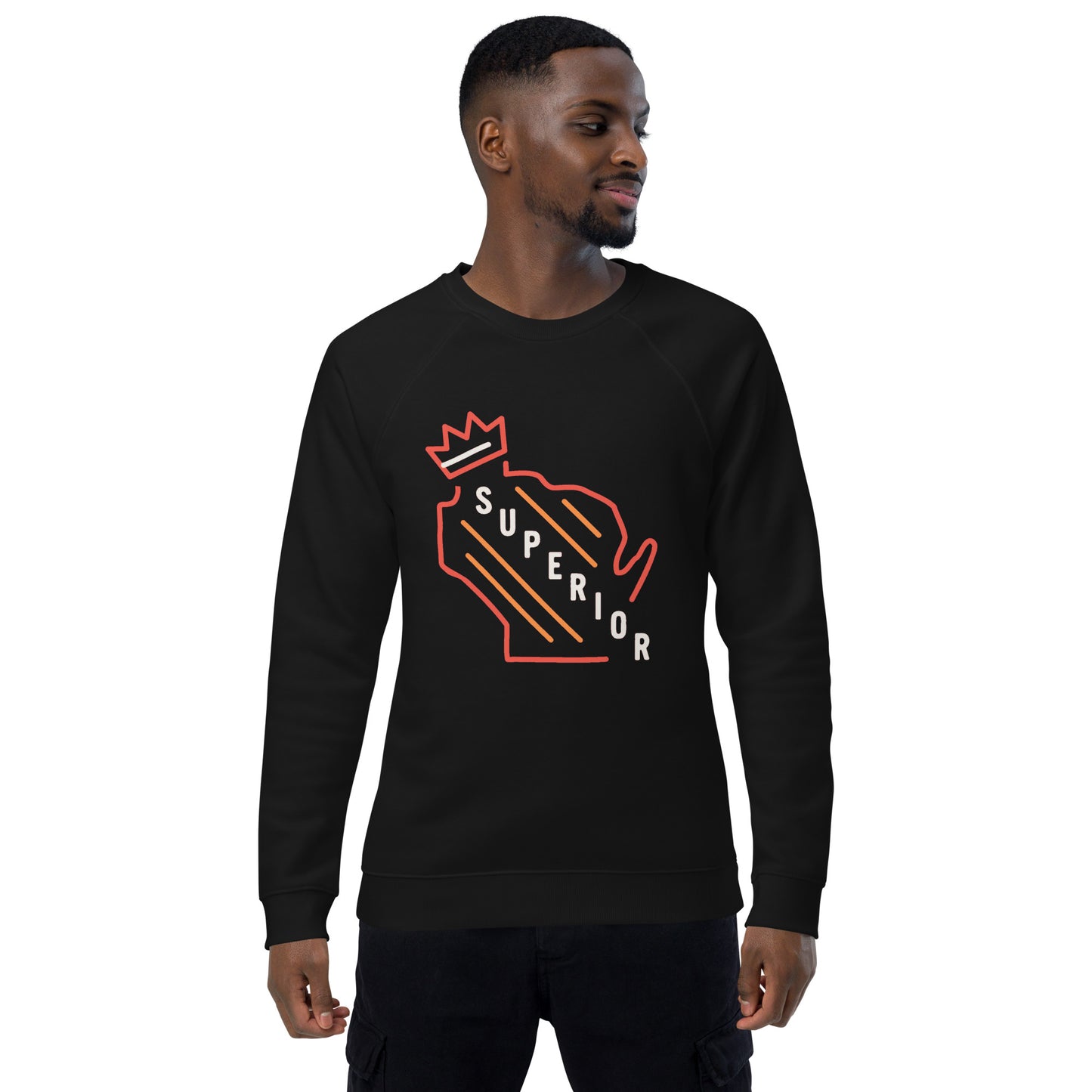 Crown Jewel Unisex organic raglan sweatshirt