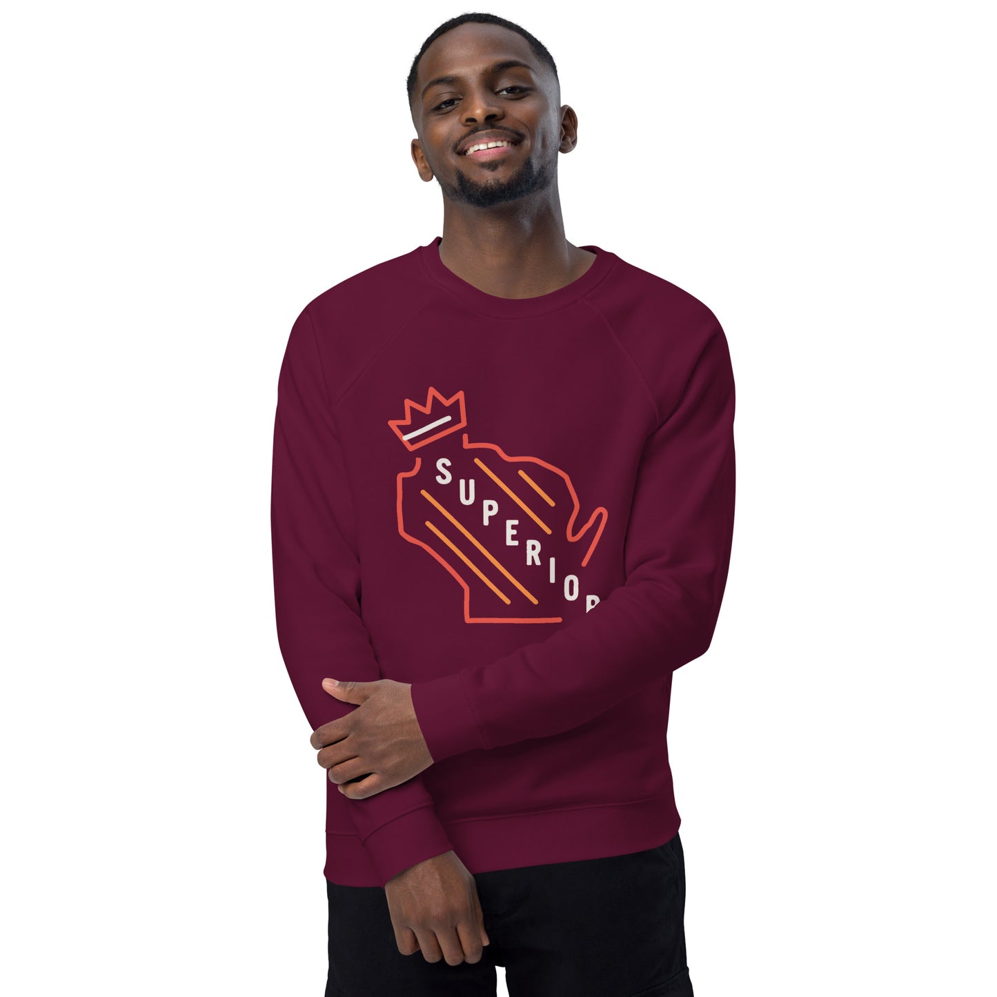 Crown Jewel Unisex organic raglan sweatshirt