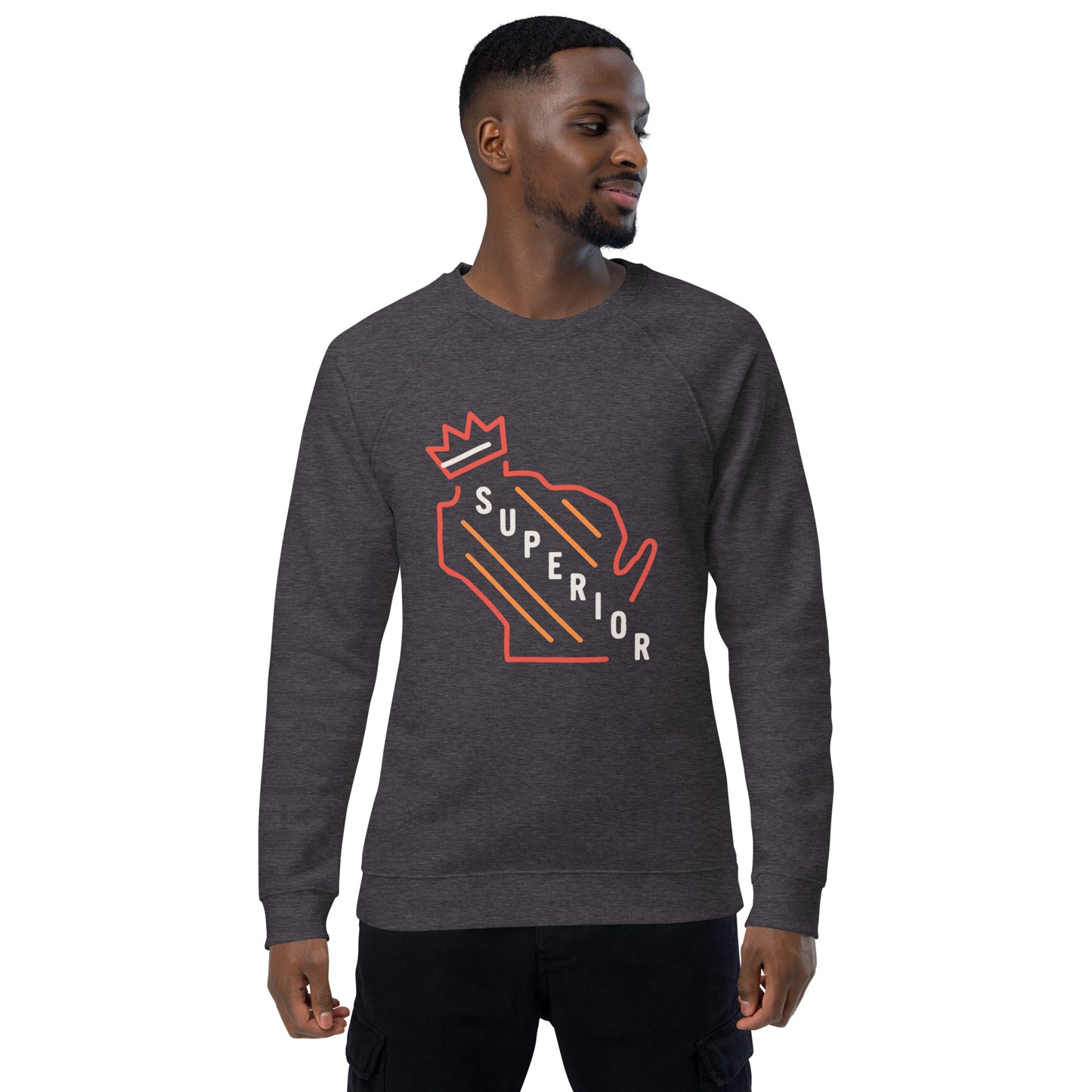 Crown Jewel Unisex organic raglan sweatshirt